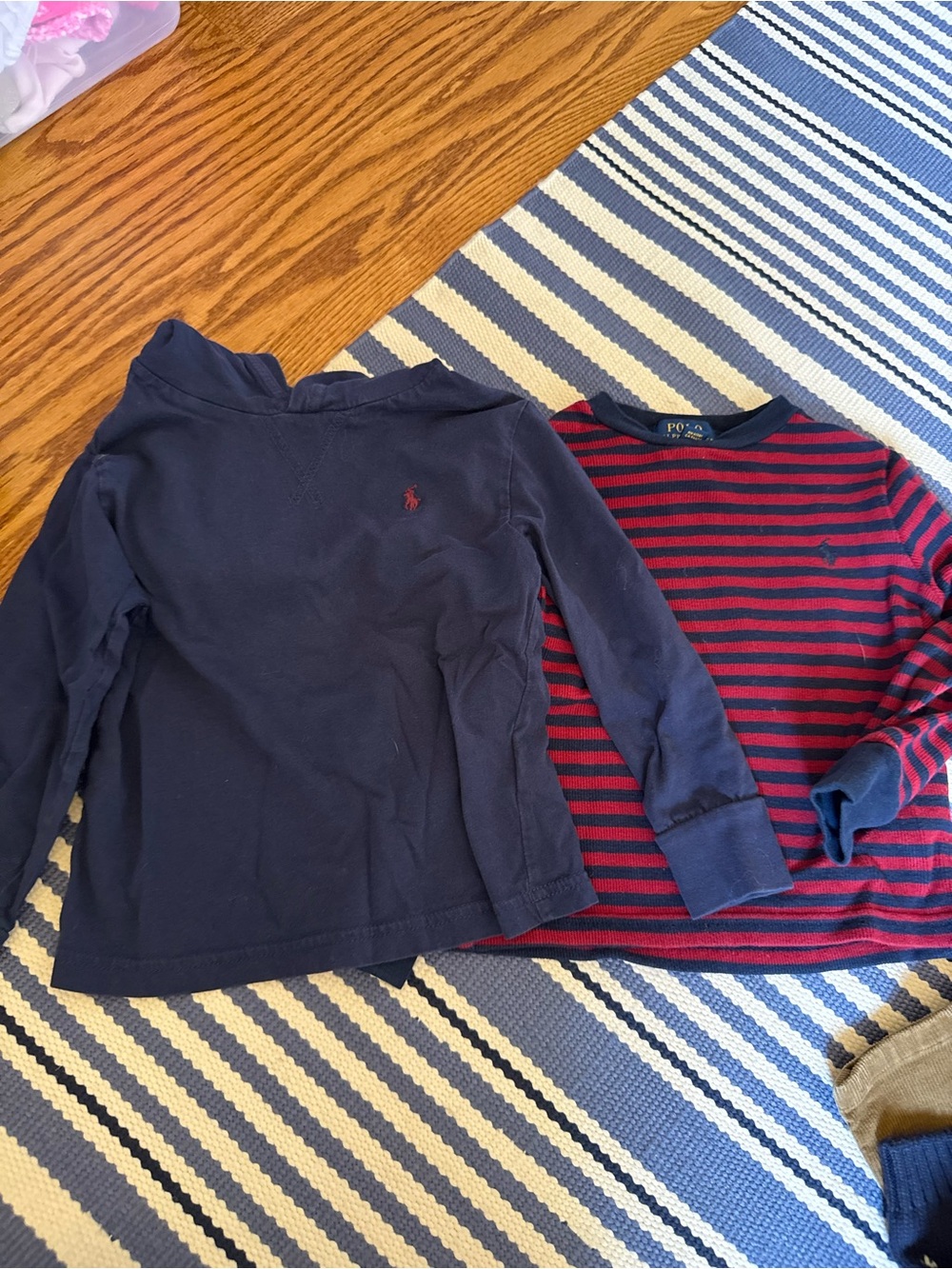 Polo Ralph Lauren Long Sleeve Striped Shirts Boys 3T Blue & Red